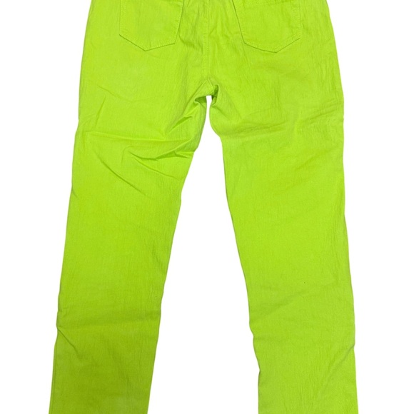 Diane Gilman Green Skinny Jeans Zipper Details Women’s 8 USED - Picture 2 of 9